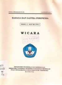 Bahasa Dan Sastra Indonesia. Wicara.Modul 2