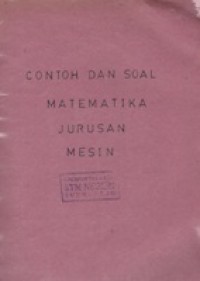 Contoh dan soal Matematika jurusan mesin