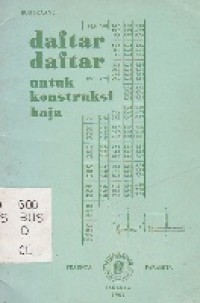 Daftar-daftar Untuk Konstruksi Baja