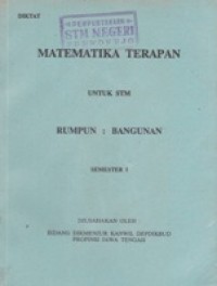 Diktat Matematika Terapan Untuk STM Rumpun Bangunan