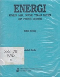 ENERGI. Sumber Daya, Inovasi, Tenaga listrik dan Potensi Ekonomi
