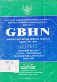 GBHN Tahun 1999-2004