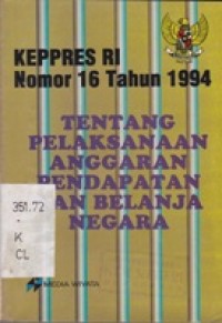 Keppres RI Nomor 16 Tahun 1994 ttg APBN