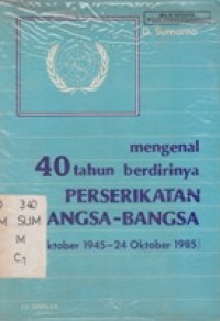 Mengenal 40 Tahun Berdirinya PBB