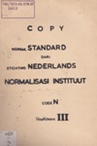 Norma Standard Dari Sticthing Nederlands Normalisasi Instituut CodeN Himpunan III