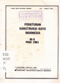 Peraturan Konstruksi Kayu Indonesia