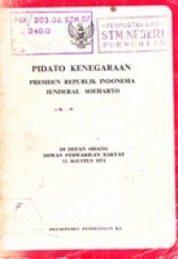 Pidato Kenegaraan Presiden RI Jendral Soeharto