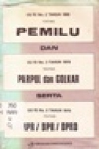 UU RI Tentang Pemilu,parpol,MPR/DPR/DPRD